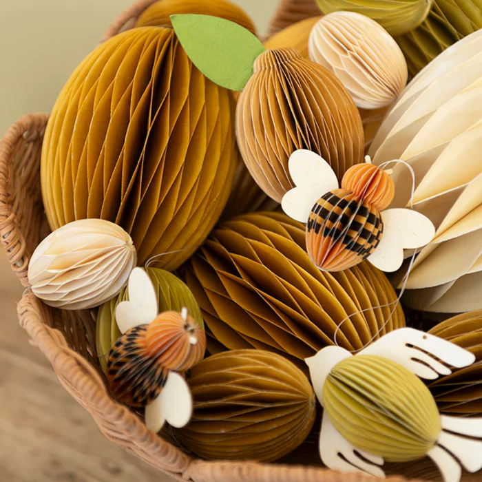 Paper Swirl Eggs Honey 6pc