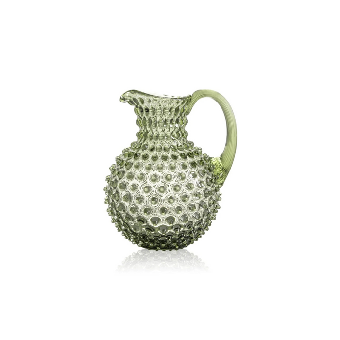 Olive Green Hobnail Jug