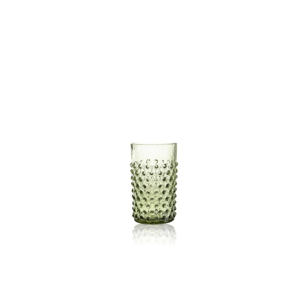 Olive Green Hobnail Tumbler Set of 4