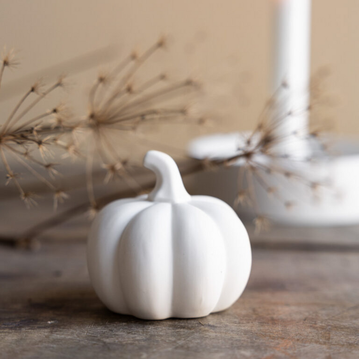 Small White Pumpkin Decoration