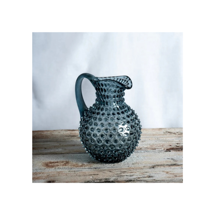 Misty Blue Hobnail Jug