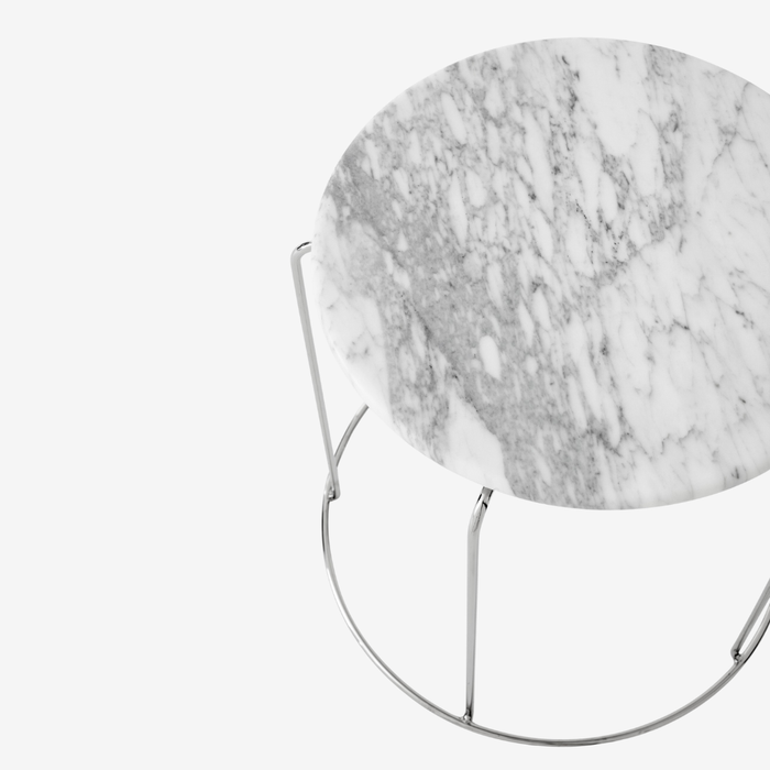 Wire Stool VP11 with Marble Top