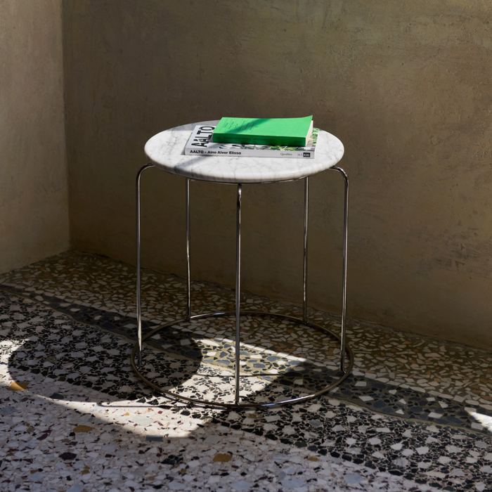 Wire Stool VP11 with Marble Top