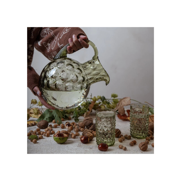 Olive Green Hobnail Tumbler
