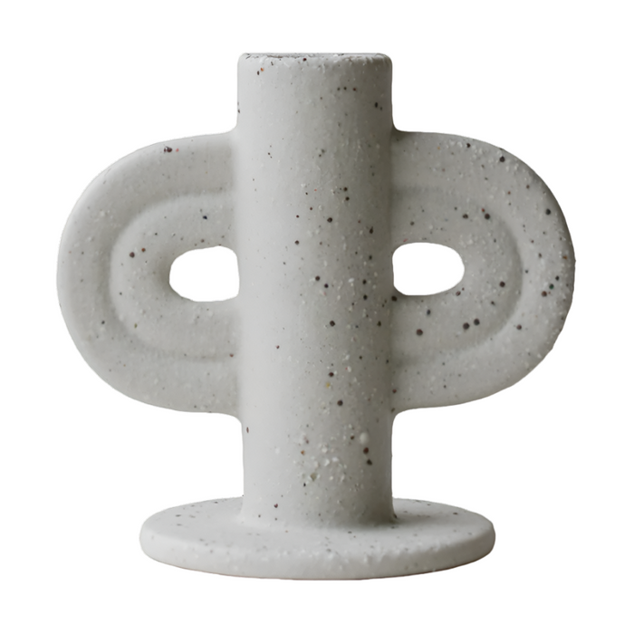 Swirl White Candlestick