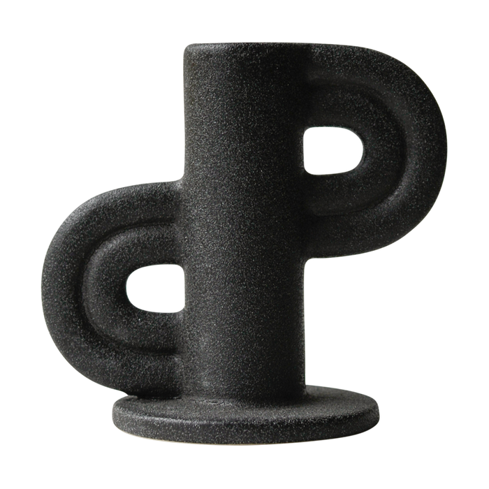 Swirl Black Candlestick