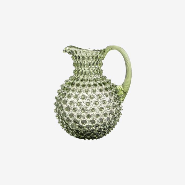 Olive Green Hobnail Jug