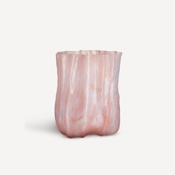 Crackle Vase 270 Pink Pearl