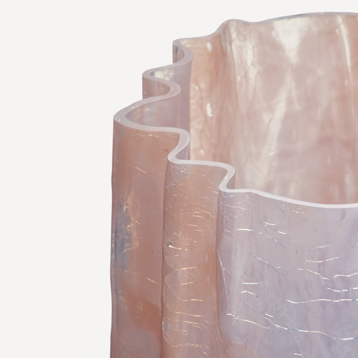 Crackle Vase 270 Pink Pearl