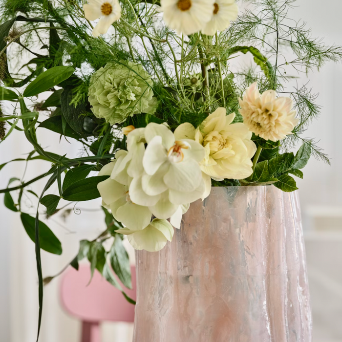 Crackle Vase 270 Pink Pearl