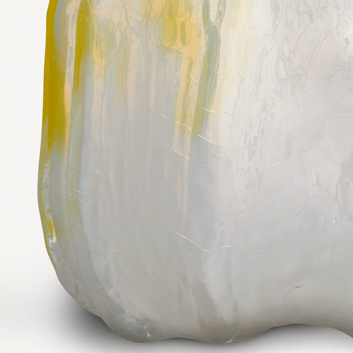 Crackle Vase 270 Lemon Sorbet