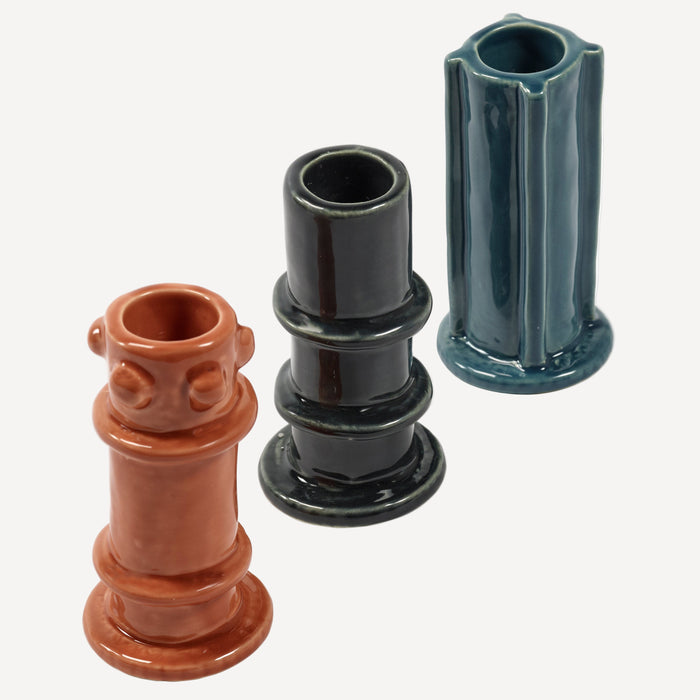 Glazed Molly Candleholder