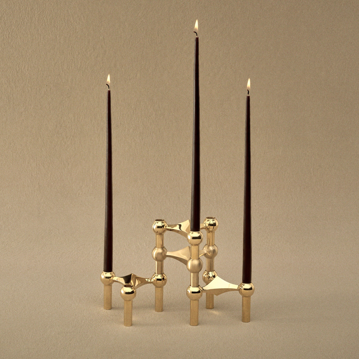 Stoff Nagel Brass Candle Holder
