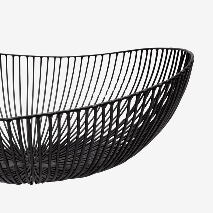 Iron Basket Oval Black Meo
