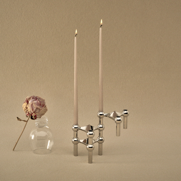 Stoff Nagel Chrome Candle Holder