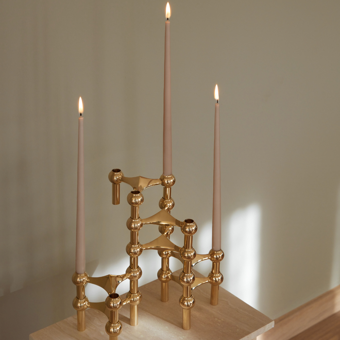 Stoff Nagel Brass Candle Holder