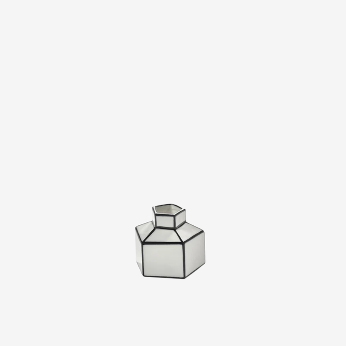 Carte Blanche White/Black Vase