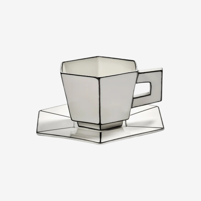 Cappuccino Cup & Saucer Carte Blanche Set