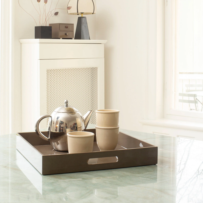 Lacquer Tray Square With Handles