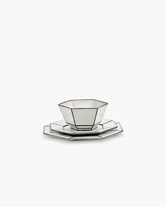Breakfast Plate Carte Blanche - Set of 2