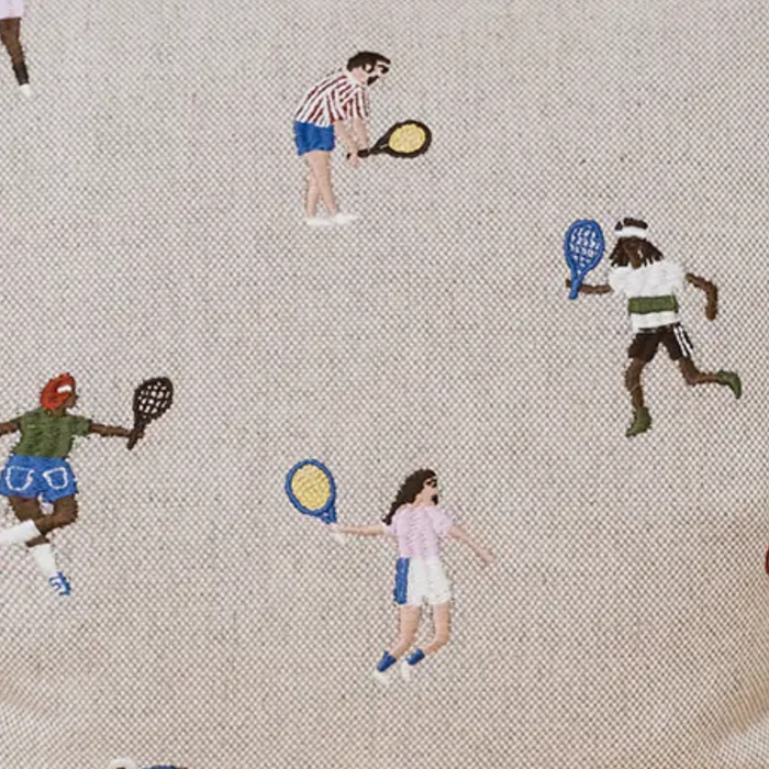Tennis Embroidered Cushion