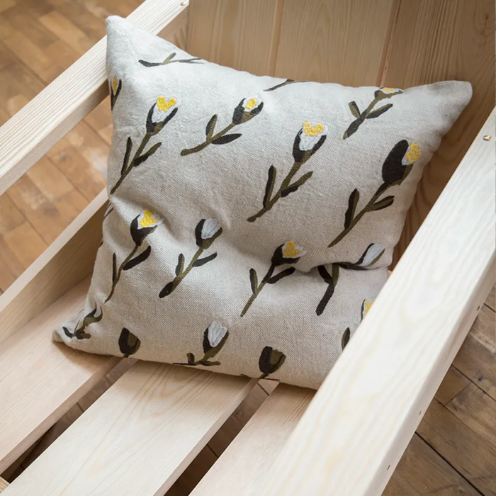 Meadow Embroidered Cushion
