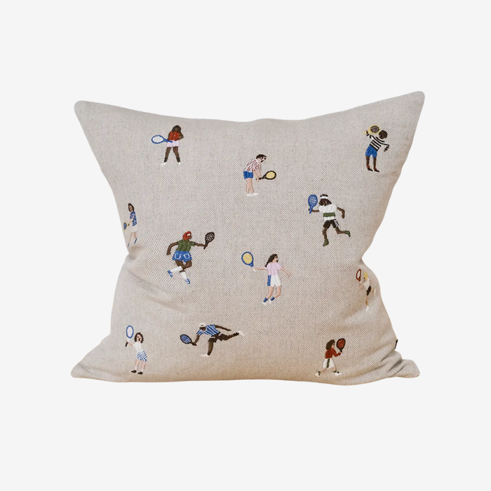 Tennis Embroidered Cushion