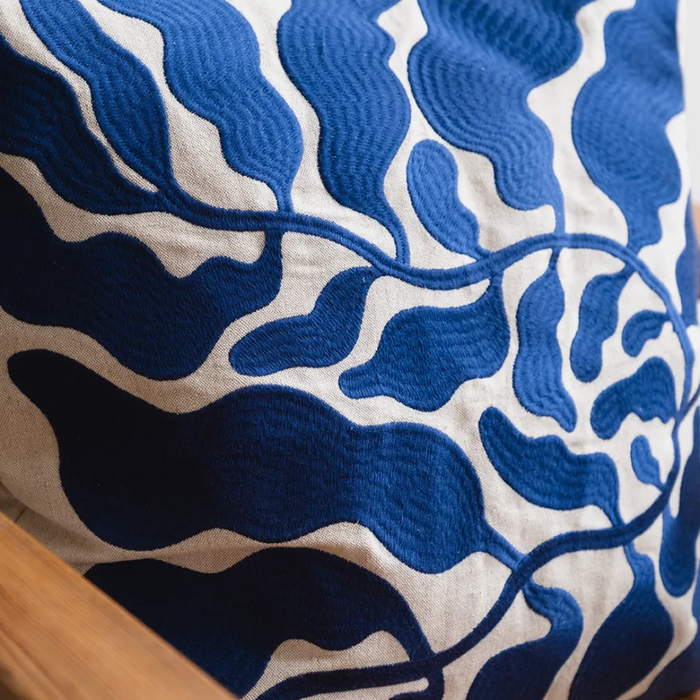 Leaves Embroidered Cushion