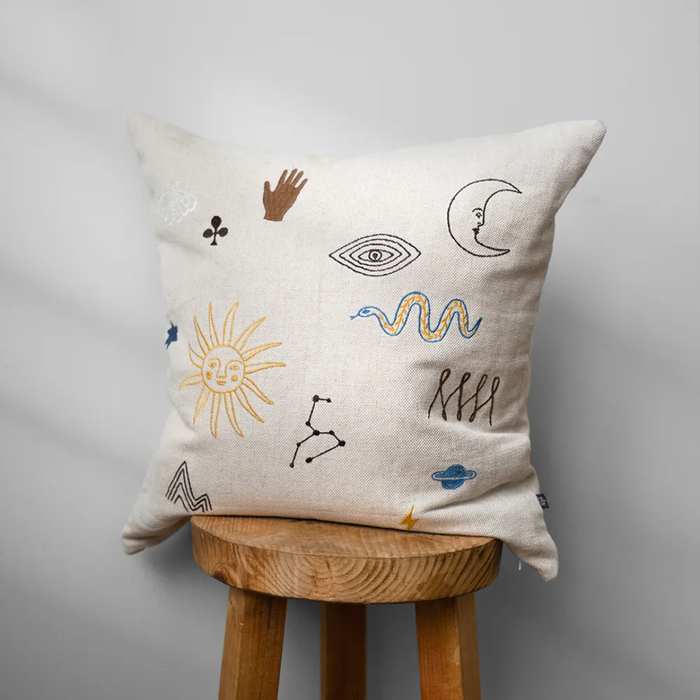 Symbol Embroidered Cushion