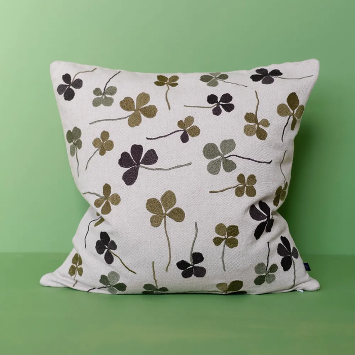 Clover Embroidered Cushion