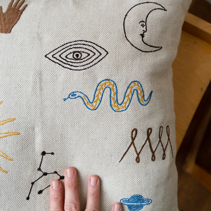 Symbol Embroidered Cushion