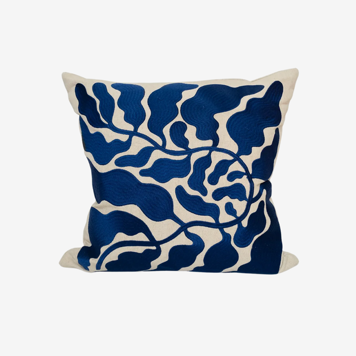 Leaves Embroidered Cushion