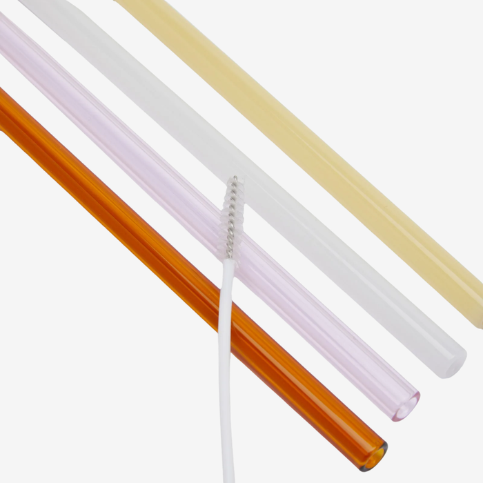 Sip-Swirl Glass Straw Set