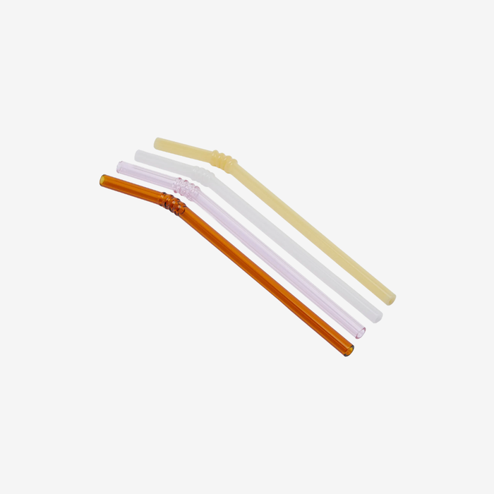 Sip-Swirl Glass Straw Set