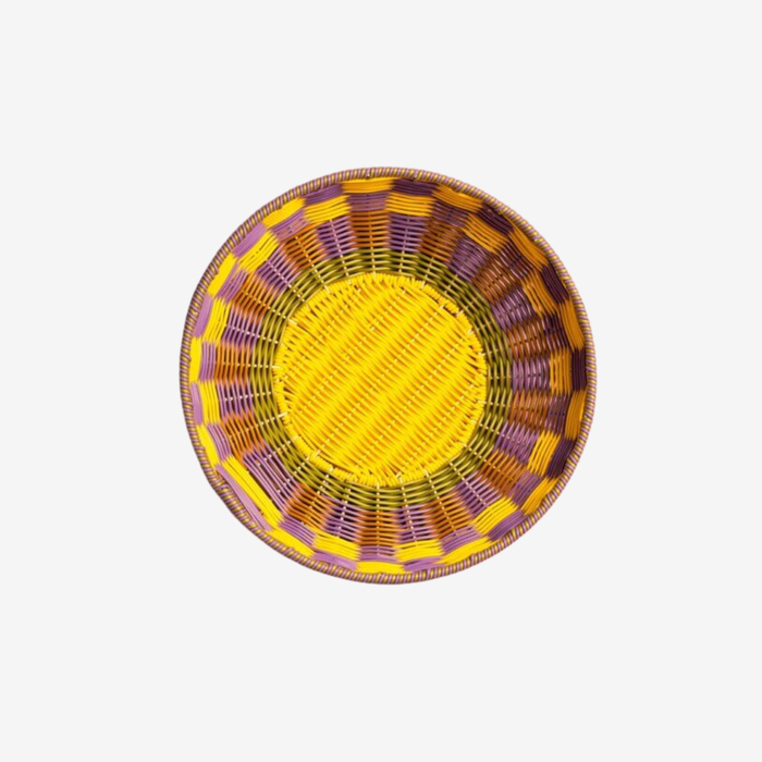 Woven Bowl Yellow/Lilac