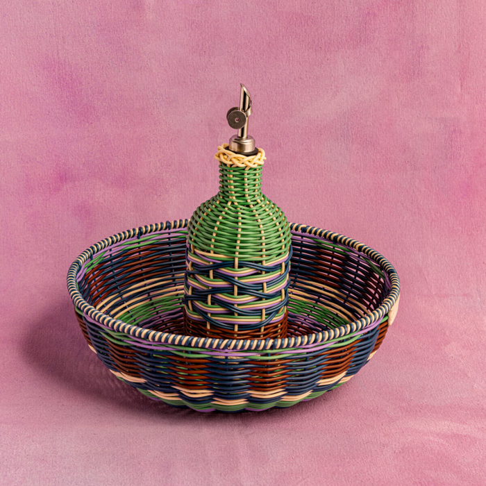 Woven Bowl Brown/Green