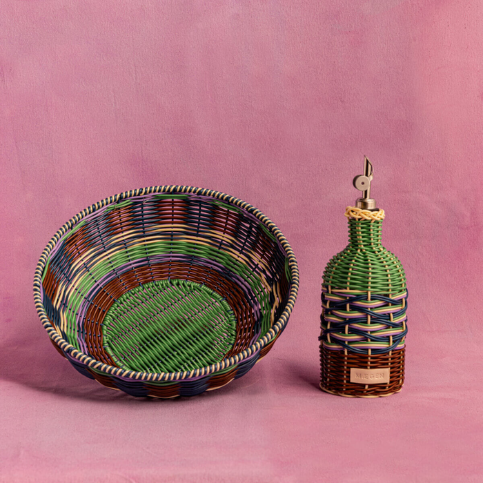 Woven Bowl Brown/Green