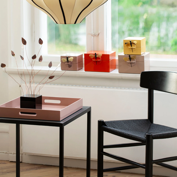 Lacquer Tray Square With Handles