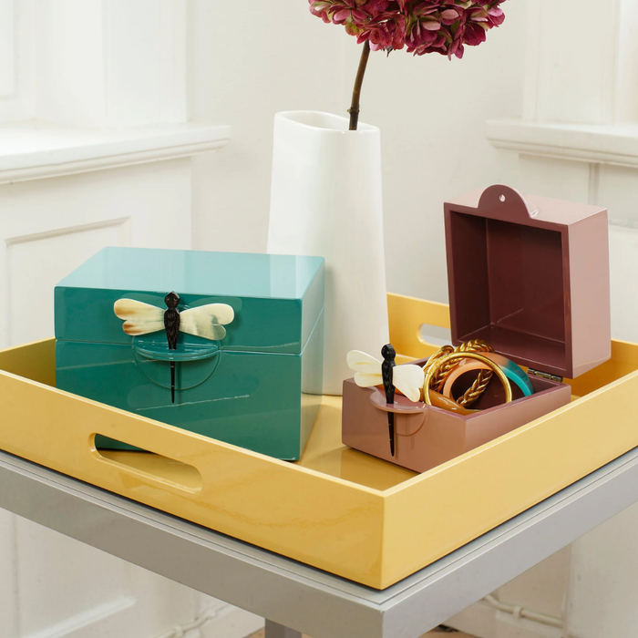 Lacquer Tray Square With Handles