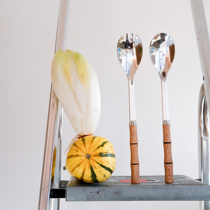Panda Bamboo Salad Cutlery Set