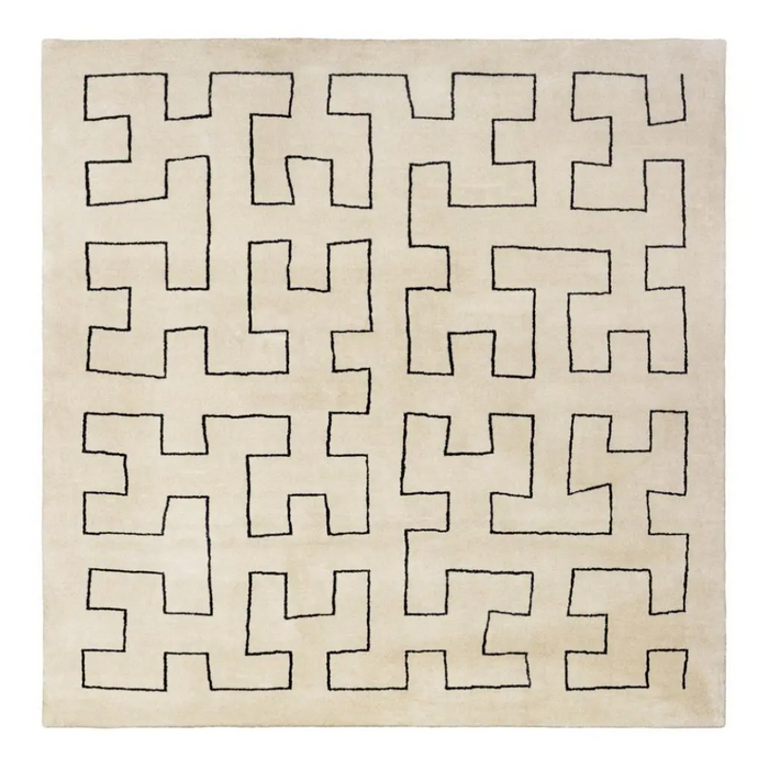 Maze Platinum Rug