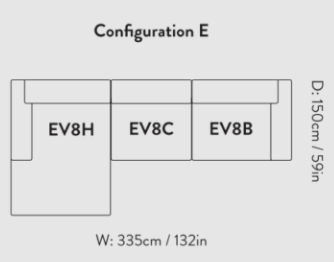 Develius Mellow Modular Sofa EV8