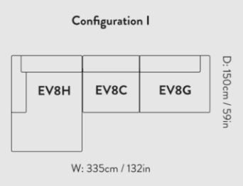 Develius Mellow Modular Sofa EV8