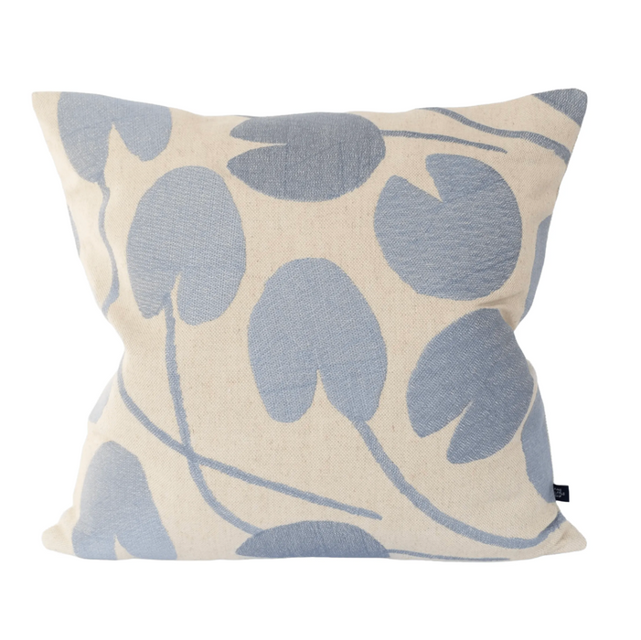 Water Lilies Embroidered Cushion