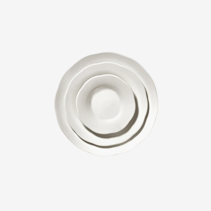 Deep Side Plate M White Silhouette Set