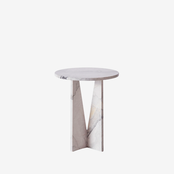 V Side Table Marble Ex-Display