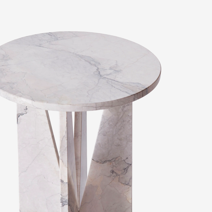 V Side Table Marble Ex-Display
