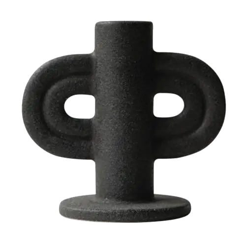 Swirl Black Candlestick