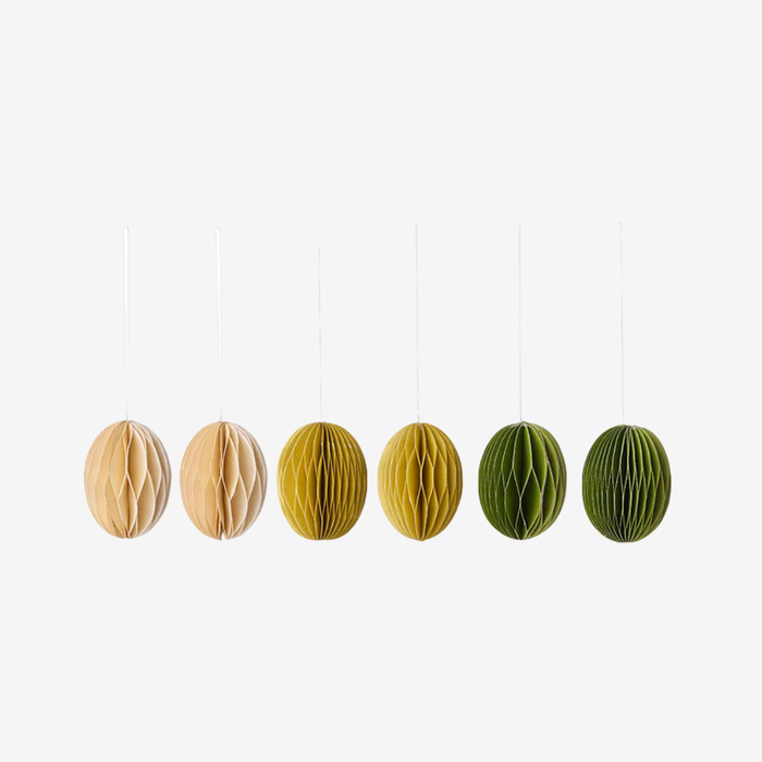 Paper Swirl Eggs Ivy 6pc