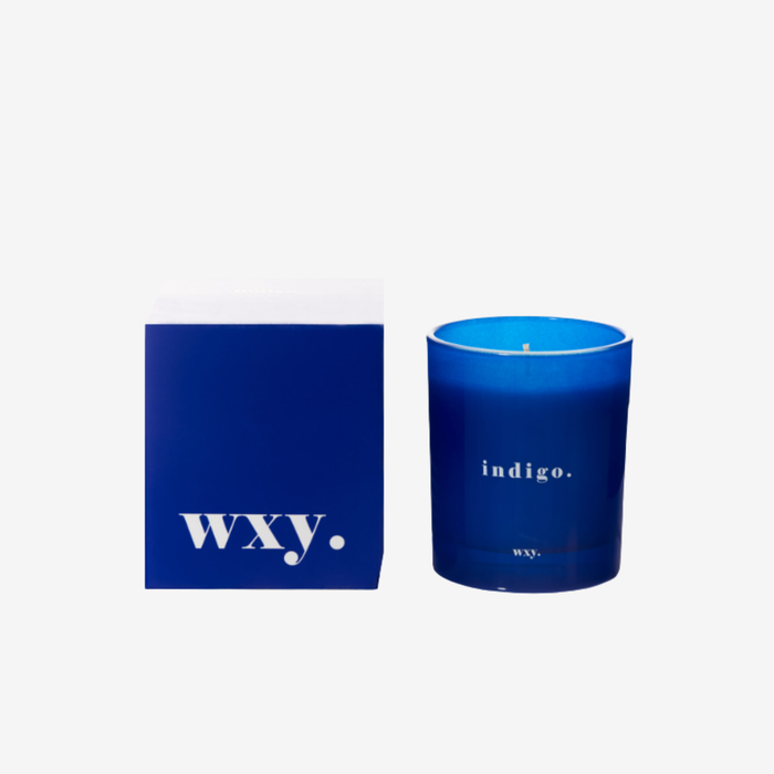 indigo. candle